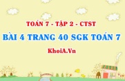 Bài 4 trang 40 SGK Toán 7 tập 2 Chân trời sáng tạo
